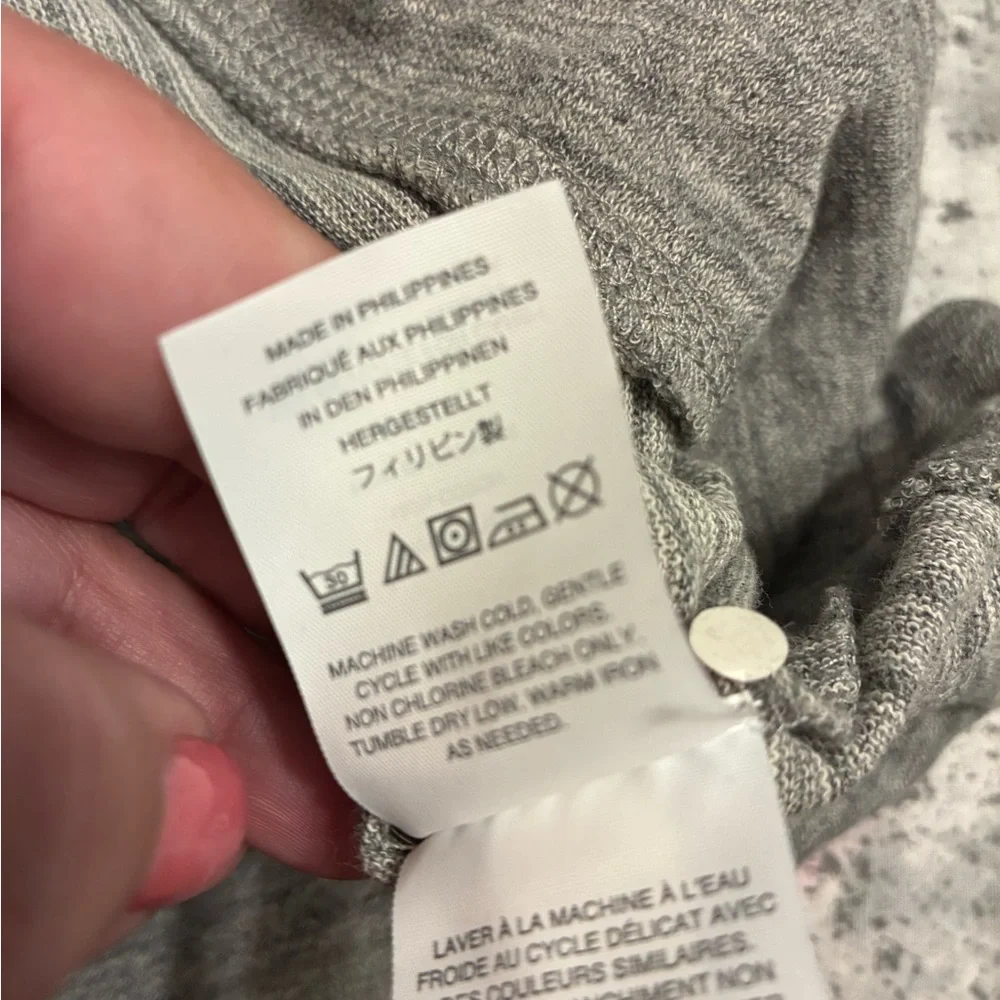 J. Crew XL gray 100% cotton henley shirt